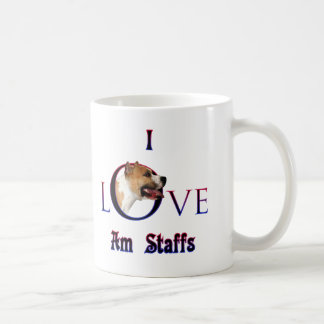 American Staffordshire Terrier I Love Coffee Mug