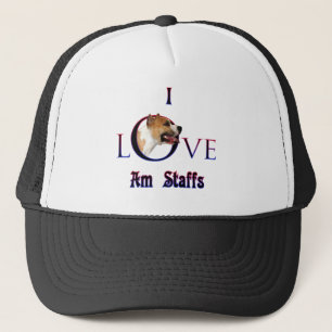 American Staffordshire Terrier I Love Trucker Hat
