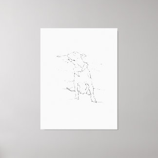 American Staffordshire Terrier Illustration Canvas Print