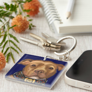 American Staffordshire Terrier Key Ring