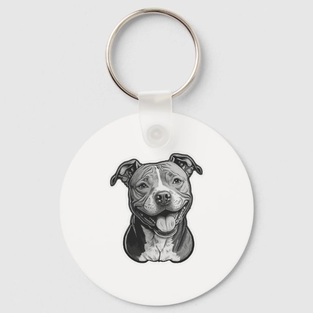 American Staffordshire Terrier Key Ring (Front)