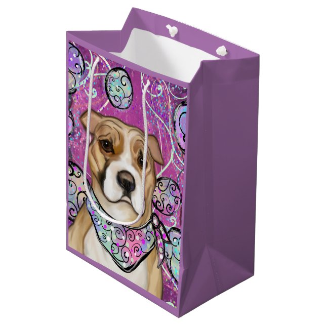 AMERICAN STAFFORDSHIRE TERRIER           MEDIUM GIFT BAG (Front Angled)