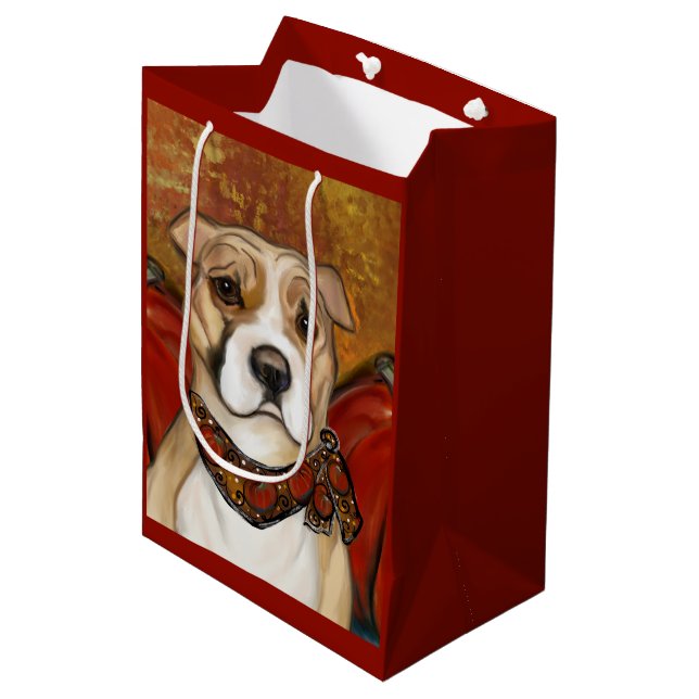 AMERICAN STAFFORDSHIRE TERRIER         MEDIUM GIFT BAG (Front Angled)