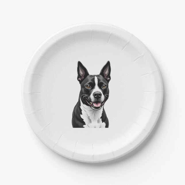 American Staffordshire Terrier Paper Plate (Front)