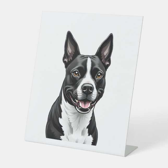 American Staffordshire Terrier Pedestal Sign (Front)