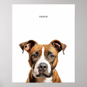 American Staffordshire Terrier Personalized Print