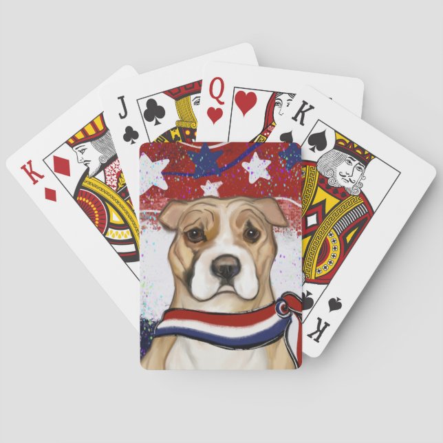 AMERICAN STAFFORDSHIRE TERRIER      PLAYING CARDS (Back)