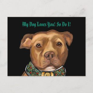 AMERICAN STAFFORDSHIRE TERRIER   POSTCARD