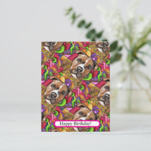 AMERICAN STAFFORDSHIRE TERRIER  POSTCARD