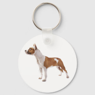 American Staffordshire Terrier  Puppy Dog Keychain