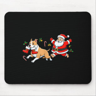 American Staffordshire Terrier Santa Claus Boots C Mouse Mat