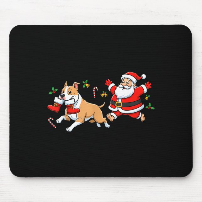 American Staffordshire Terrier Santa Claus Boots C Mouse Mat (Front)