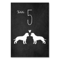American Staffordshire Terrier Silhouettes Wedding