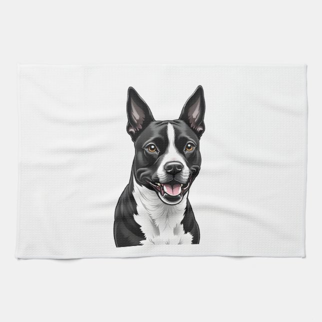 American Staffordshire Terrier Tea Towel (Horizontal)