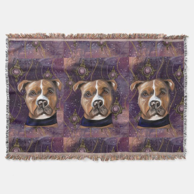 AMERICAN STAFFORDSHIRE TERRIER        THROW BLANKET (Front)