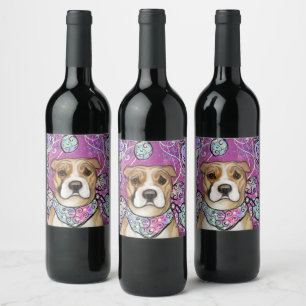 AMERICAN STAFFORDSHIRE TERRIER             WINE LABEL