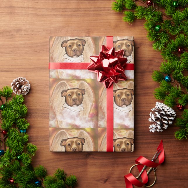 AMERICAN STAFFORDSHIRE TERRIER     WRAPPING PAPER (Holiday Gift)