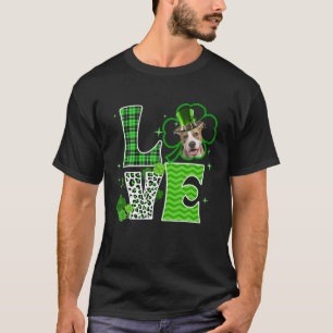 American Staffy Shamrock Lucky Clover Irish St Pat T-Shirt