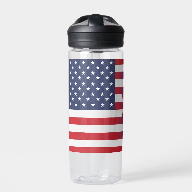 American Stand With Israel flag Water Bottle (Front)