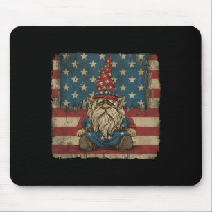 American Star Stripes 4th Of July Shirt Gnome Wome Mouse Mat