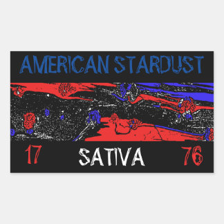 AMERICAN STARDUST SATIVA RECTANGULAR STICKER
