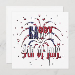 American Stars and Stripes Happy 4th of July Card