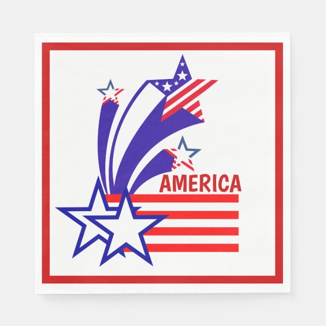 American Stars Napkin (Front)