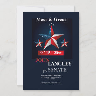American Stars Political Fundraiser Invitation