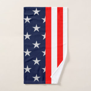 American Stars & Stripes USA Custom Hand Towel