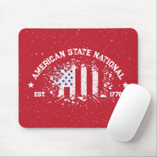 American State National Peace Flag Splat Est 1776 Mouse Mat