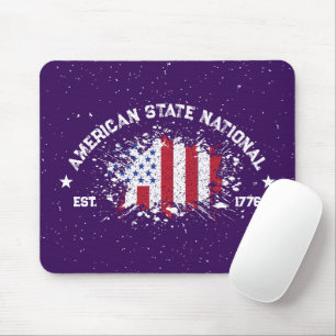 American State National Peace Flag Splat Est 1776 Mouse Mat