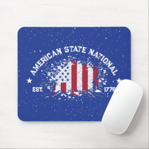 American State National Peace Flag Splat Est 1776 Mouse Mat