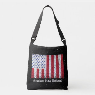 American State National with Flag Crossbody Bag