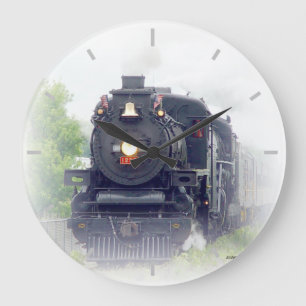 American Steam Train Large Clock