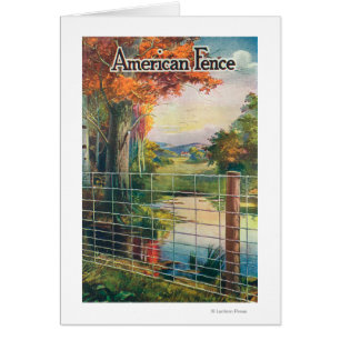 American Steel & Wire Co Fence Roadside Scene