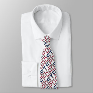 American Stepdad USA Name Stars and Stripes Text Tie