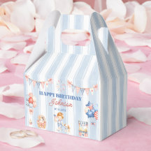 American Stripes Boy Birthday Party Favour Boxes