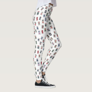American style MahJong game tiles design Leggings