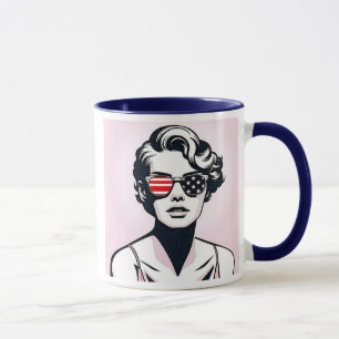 American-style woman. mug