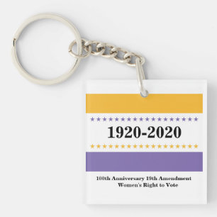 American Suffrage Victory Flag Women Vote Key Ring