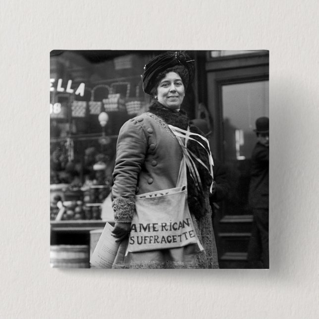 American Suffragette, 1910 15 Cm Square Badge (Front)