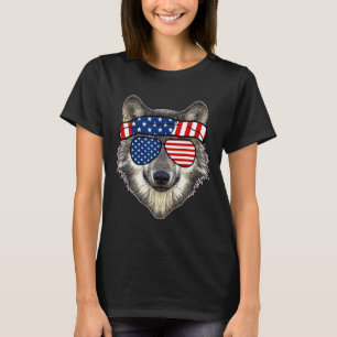 American Sungles Wolf 4th Of July Awesome Usa Gift T-Shirt