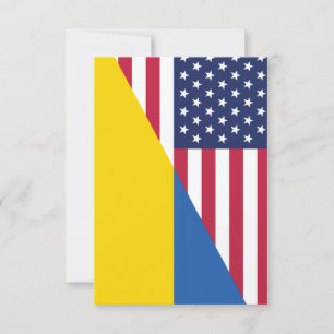 American support towards Ukraine Sherpa Blanket Thank You Card