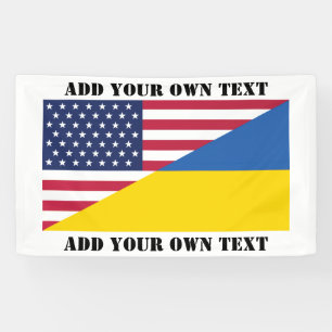 American support towards Ukraine Throw Pillow Banner