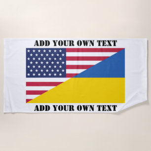 American support towards Ukraine Throw Pillow Beach Towel