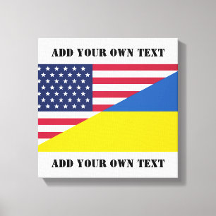American support towards Ukraine Throw Pillow Canvas Print