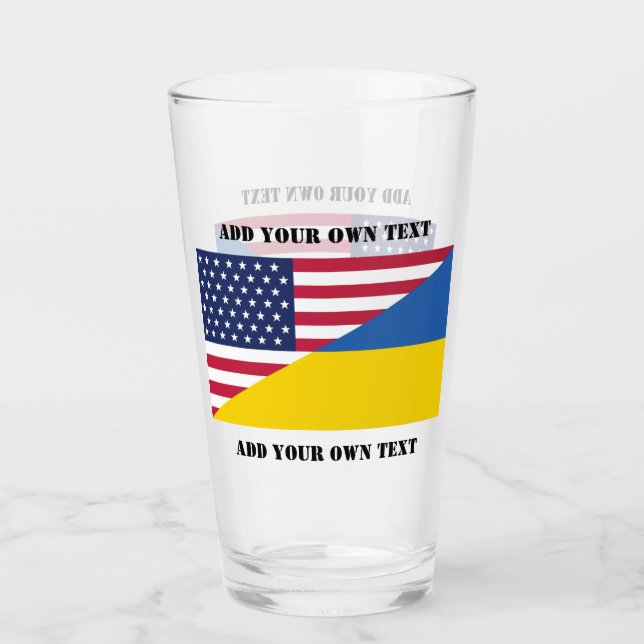 American support towards Ukraine Throw Pillow Glass (Front)