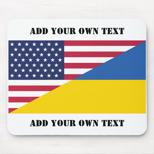 American support towards Ukraine Throw Pillow Mouse Mat (Front)
