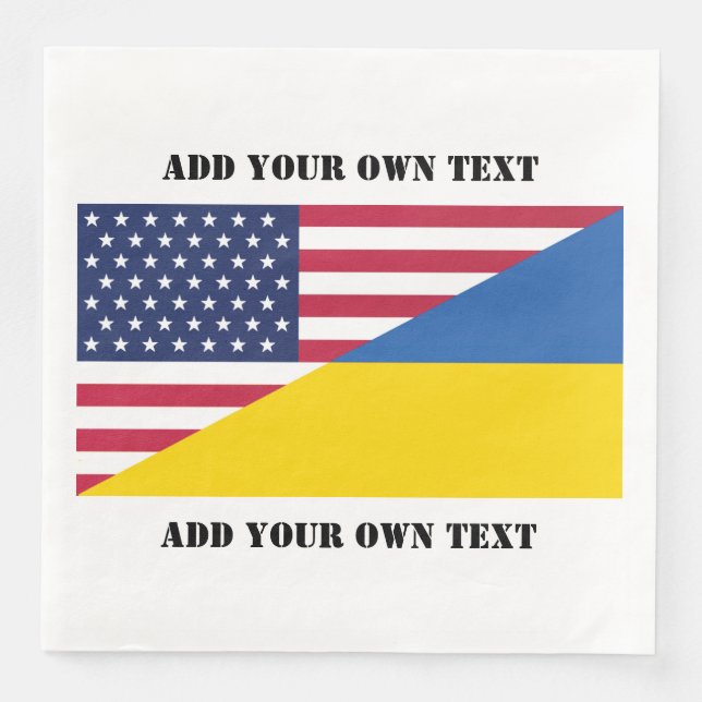 American support towards Ukraine Throw Pillow Napkin (Front)
