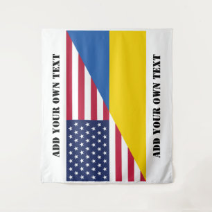 American support towards Ukraine Throw Pillow Tapestry